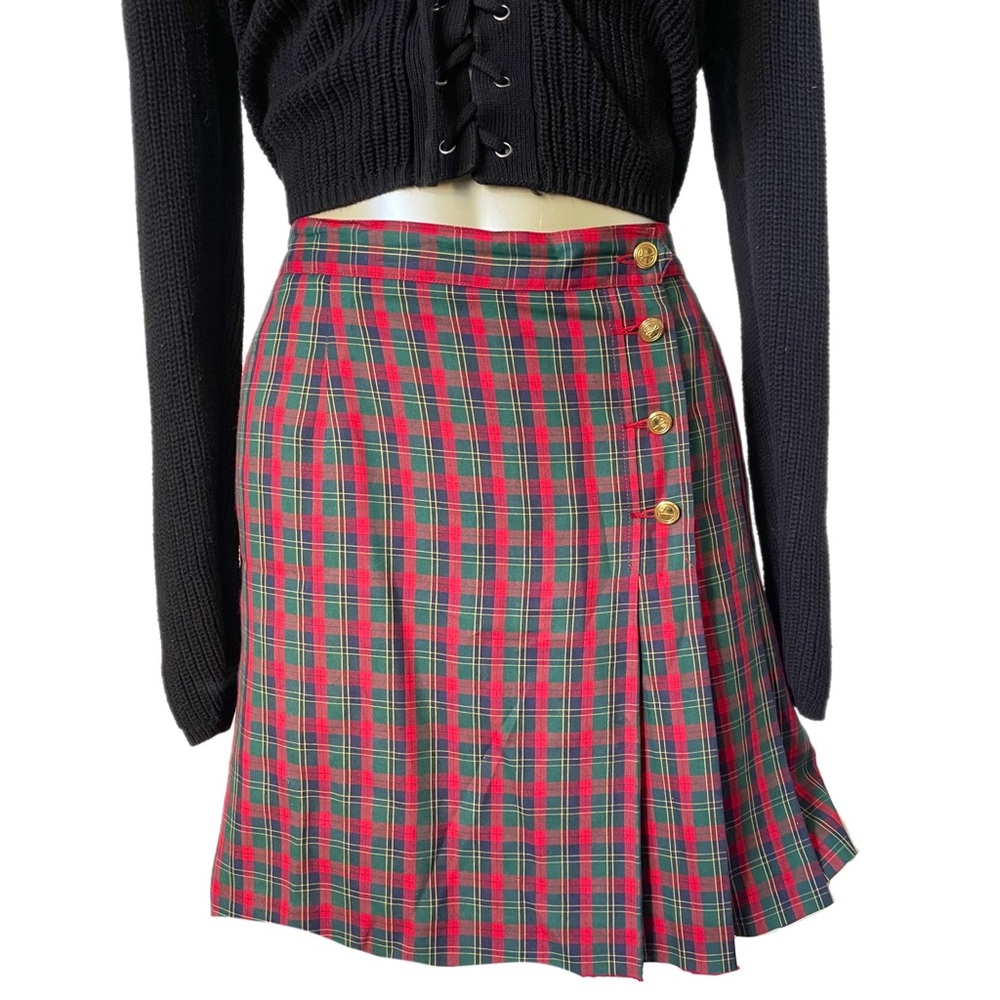 Lizsport 90s Vintage Plaid Golf Skirt